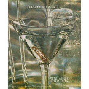 1989 Smirnoff Vodka Vintage Print Ad (L9)